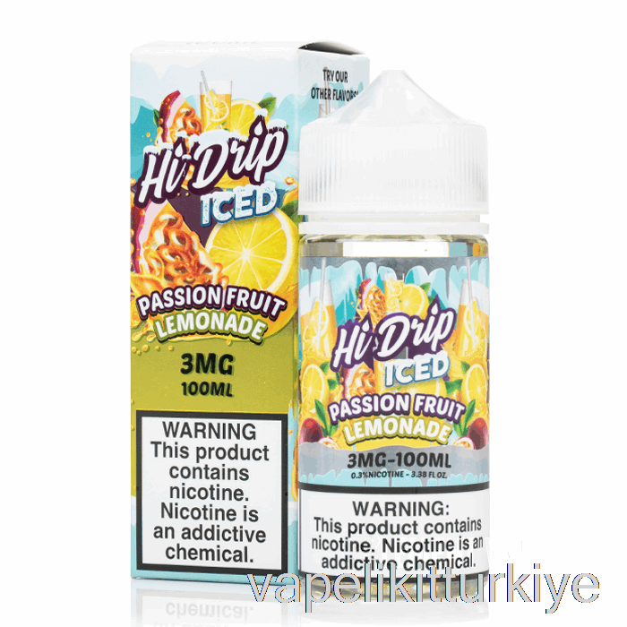 Vape Türkiye çarkıfelek Meyveli Limonata Buz - Hi-drip E-likit - 100ml 3mg